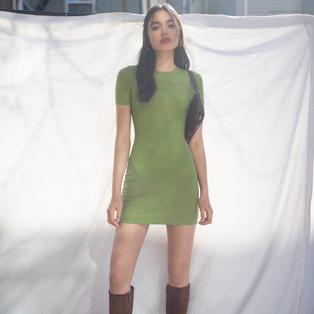 Reformation Kendy Dress - Green XL
